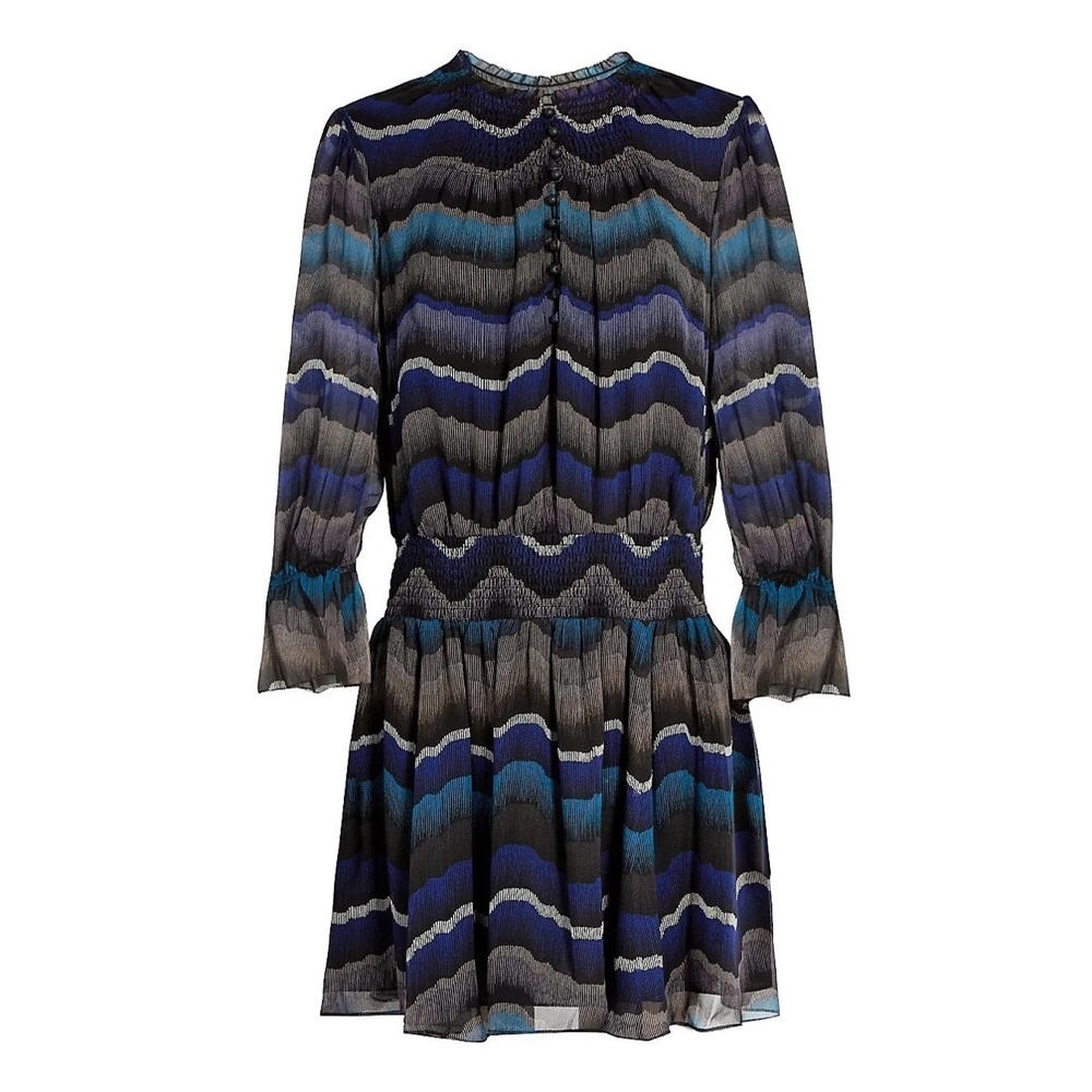 Diane Von Furstenberg DVF Kelley Silk Mini Dress in Encore Peacock Blue 0 - Picture 4 of 13